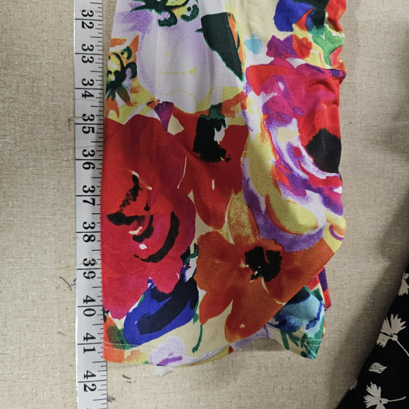 Lauren Ralph Lauren Cowl Neck Wiggle Dress Sz 12 Ruched Watercolor Bloom NWT - Picture 6 of 9